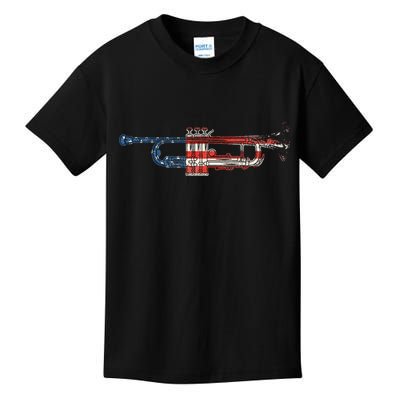Trumpet Silhouette Love Jazz Player Music Gifts Band Kids T-Shirt