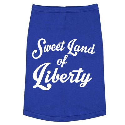 Trendy Sweet Land Of Liberty Text Gift Doggie Tank