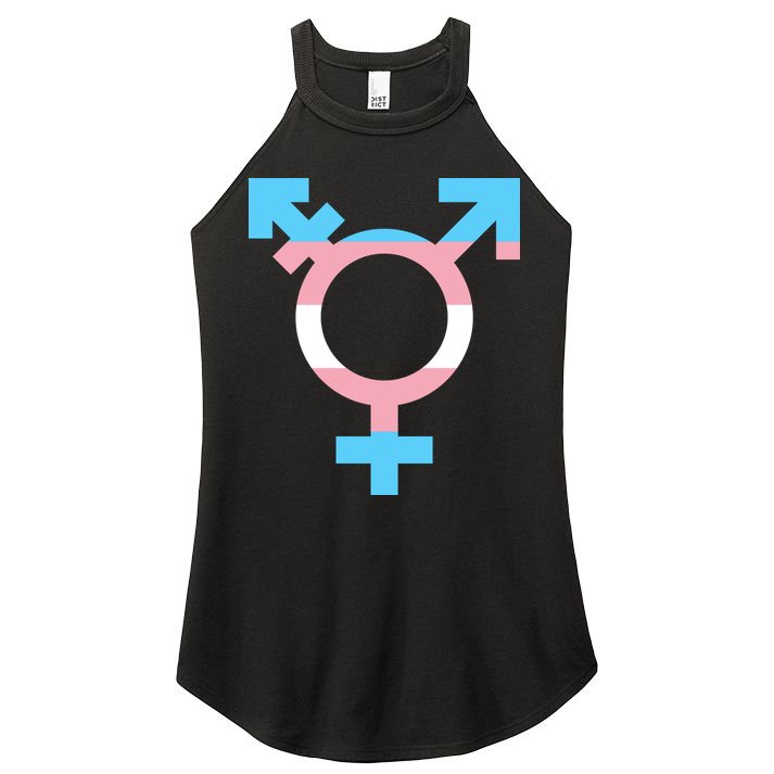 Transgender Sign Logo Flag Pride Month Women's Perfect Tri Rocker Tank