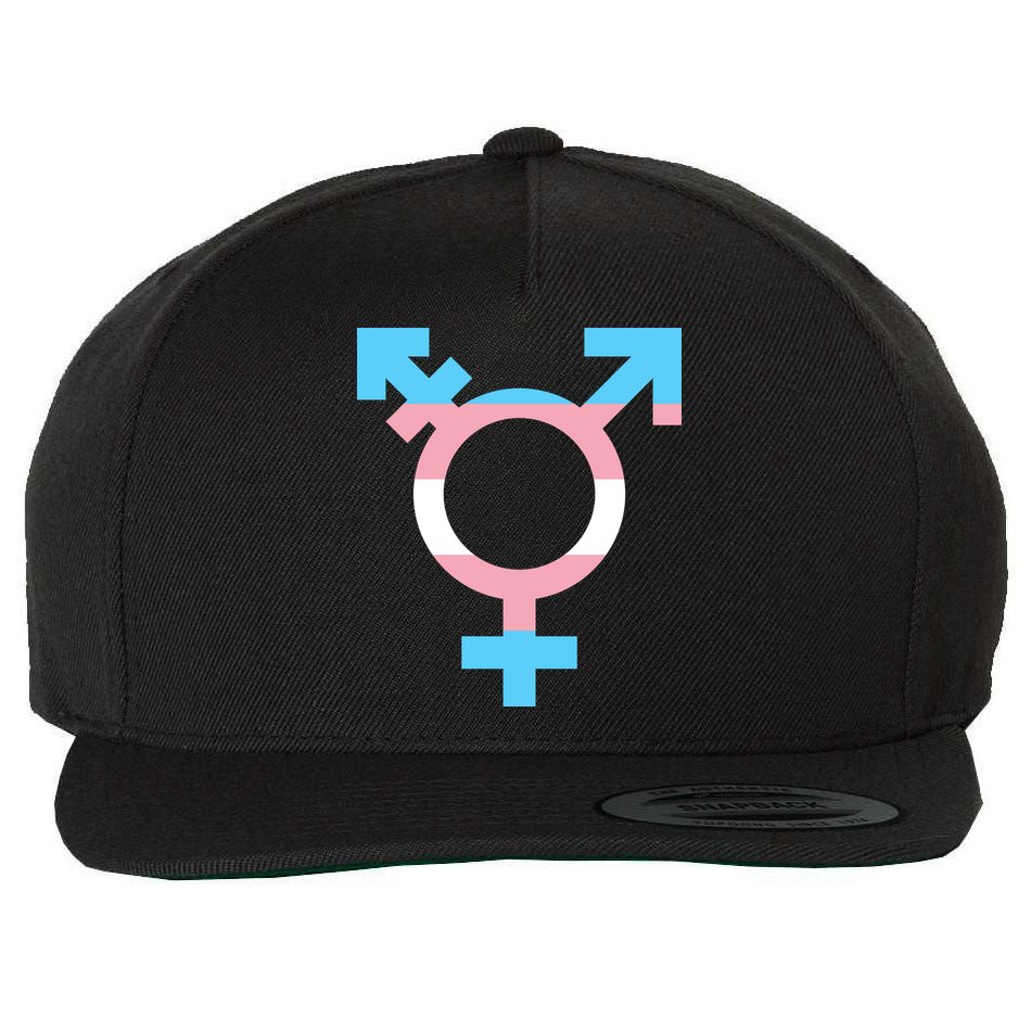 Transgender Sign Logo Flag Pride Month Wool Snapback Cap
