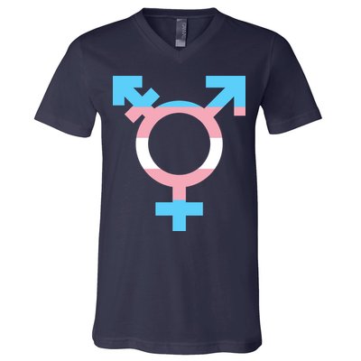 Transgender Sign Logo Flag Pride Month V-Neck T-Shirt
