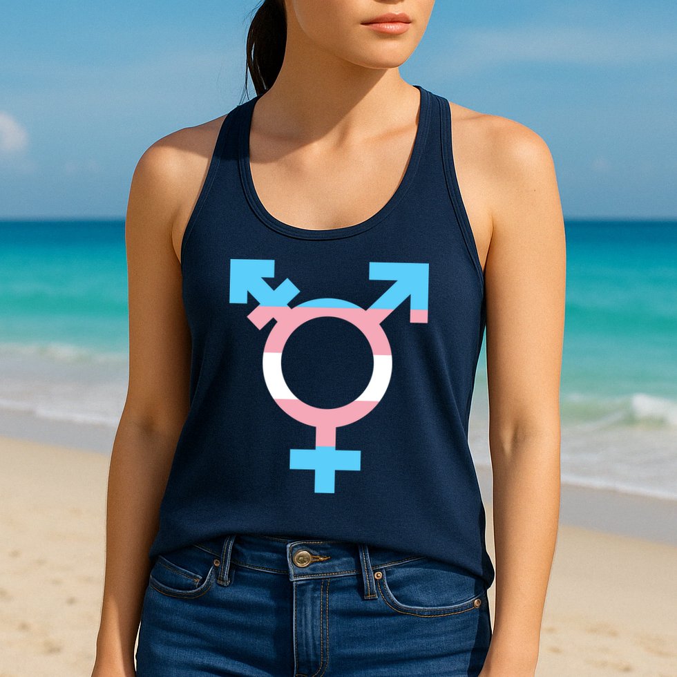 Transgender Sign Logo Flag Pride Month Womens Tank Top