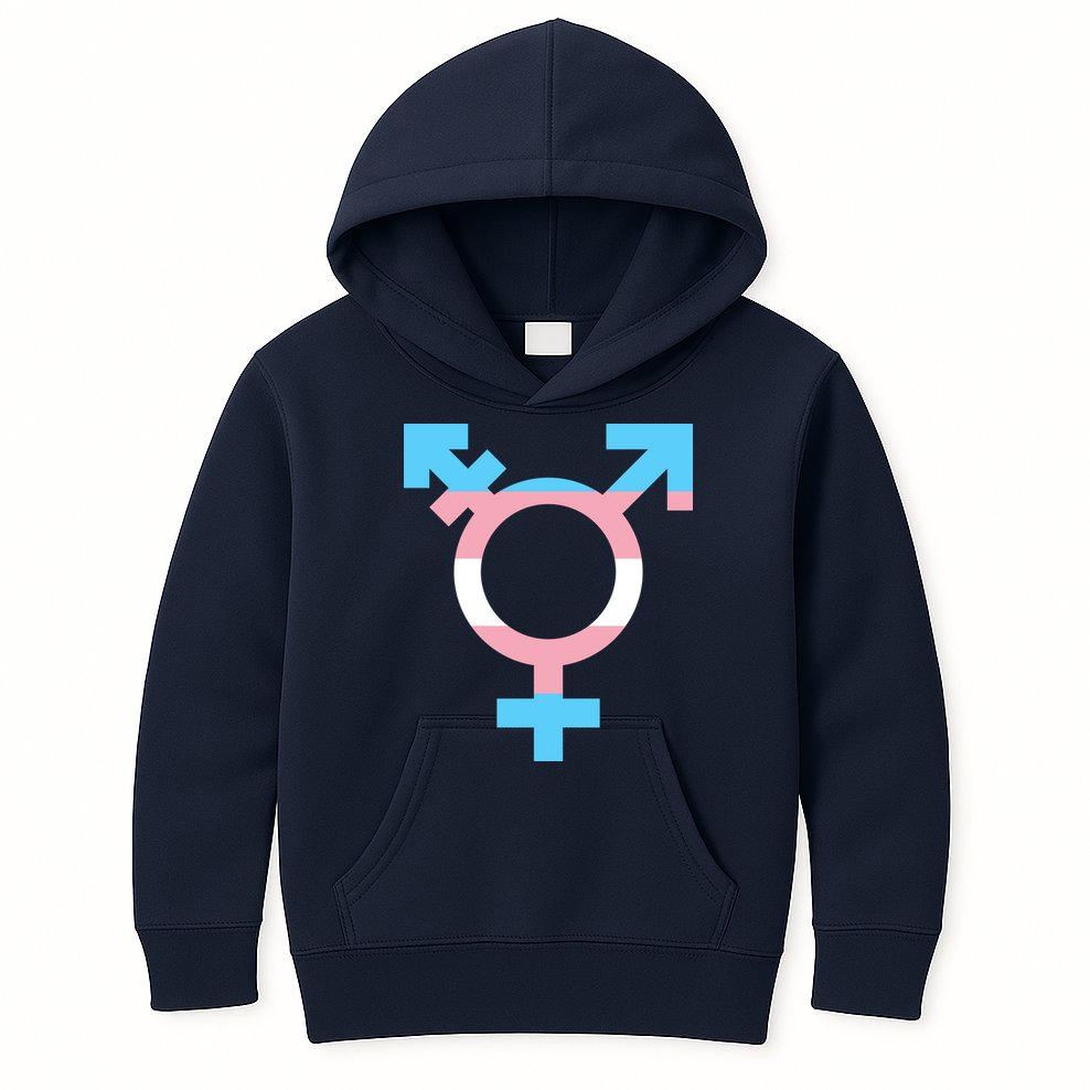 Transgender Sign Logo Flag Pride Month Kids Hoodie