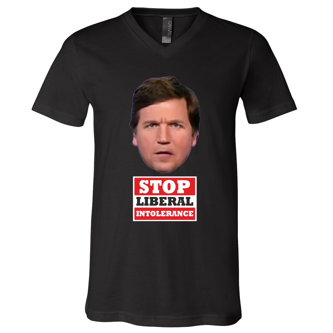 TuckerS Stop Liberal Intolerance V-Neck T-Shirt