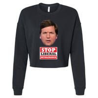 TuckerS Stop Liberal Intolerance Cropped Pullover Crew