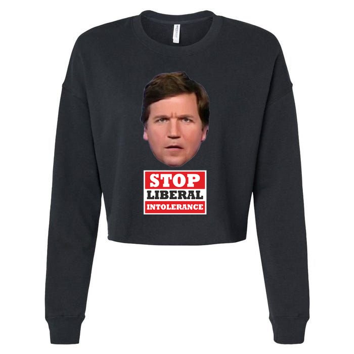 TuckerS Stop Liberal Intolerance Cropped Pullover Crew