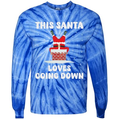 This Santa Loves Going Down Tie-Dye Long Sleeve Shirt