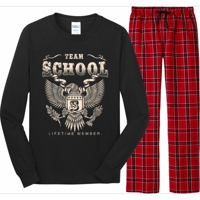 Team School Lifetime Member School Name Cool Gift Long Sleeve Pajama Set