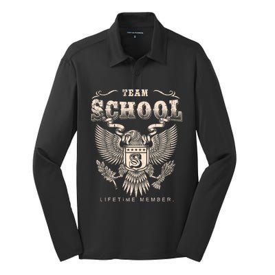 Team School Lifetime Member School Name Cool Gift Silk Touch Performance Long Sleeve Polo