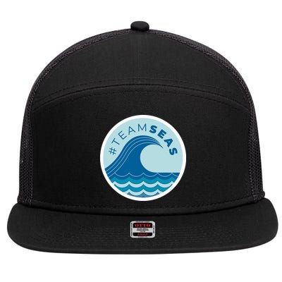 Team Seas Logo 7 Panel Mesh Trucker Snapback Hat