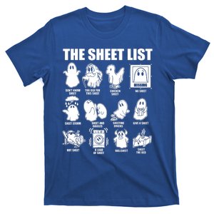 The Sheet List Halloween Funny Boo Sheet Ghost Halloween T-Shirt