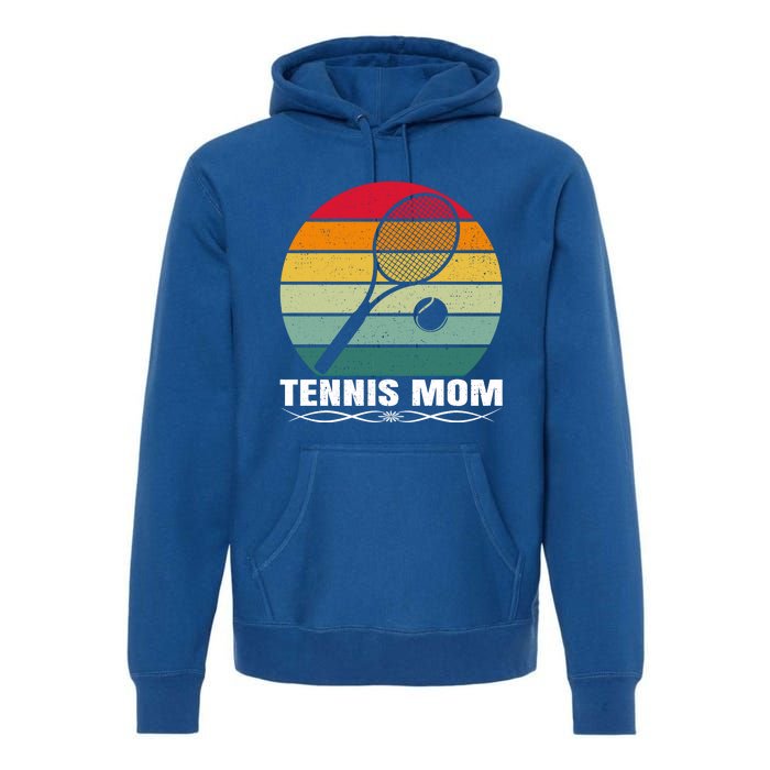 Tennis Sports Lover Vintage Tennis Mom Mother's Day Cute Gift Premium Hoodie