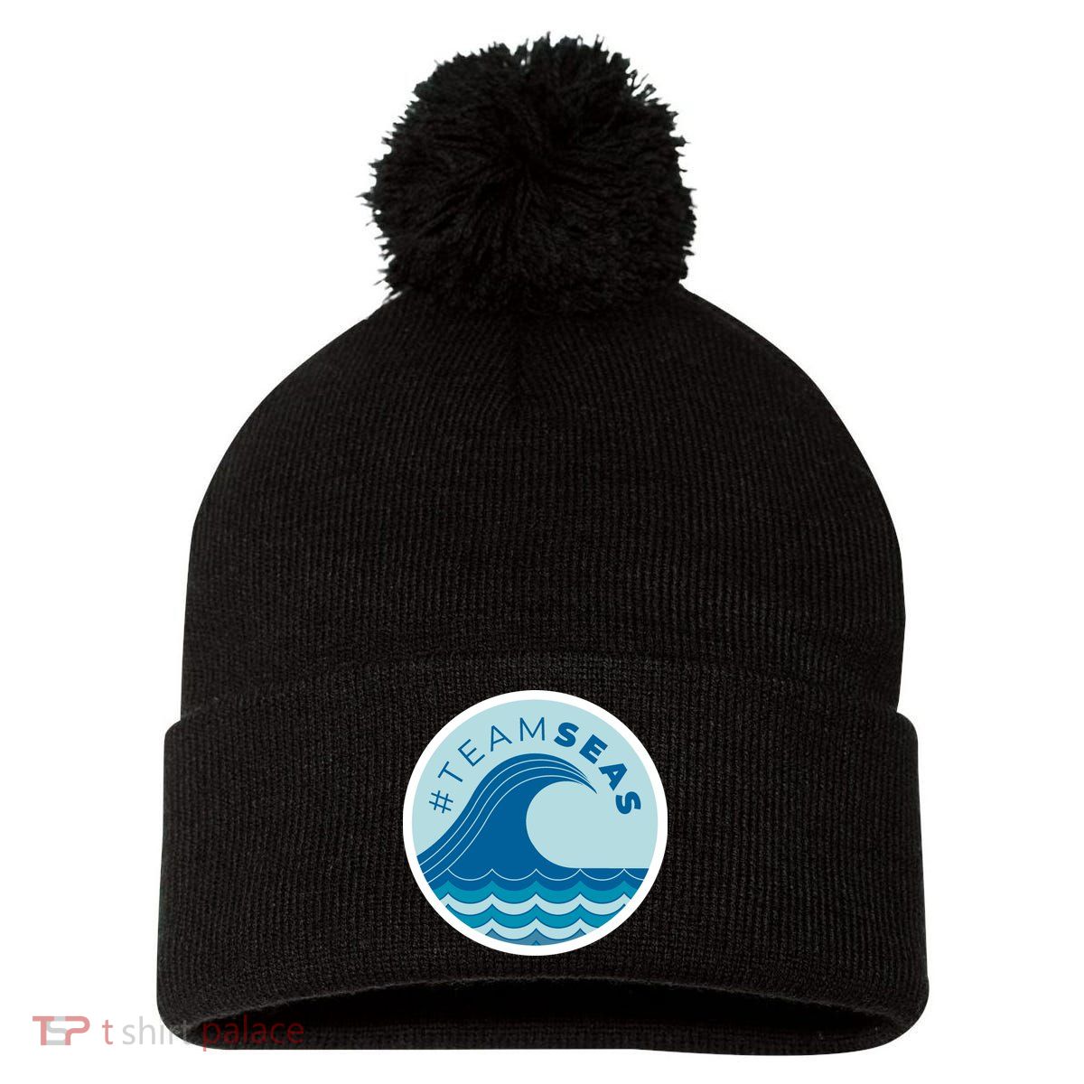 Team Seas Logo Pom Pom 12in Knit Beanie