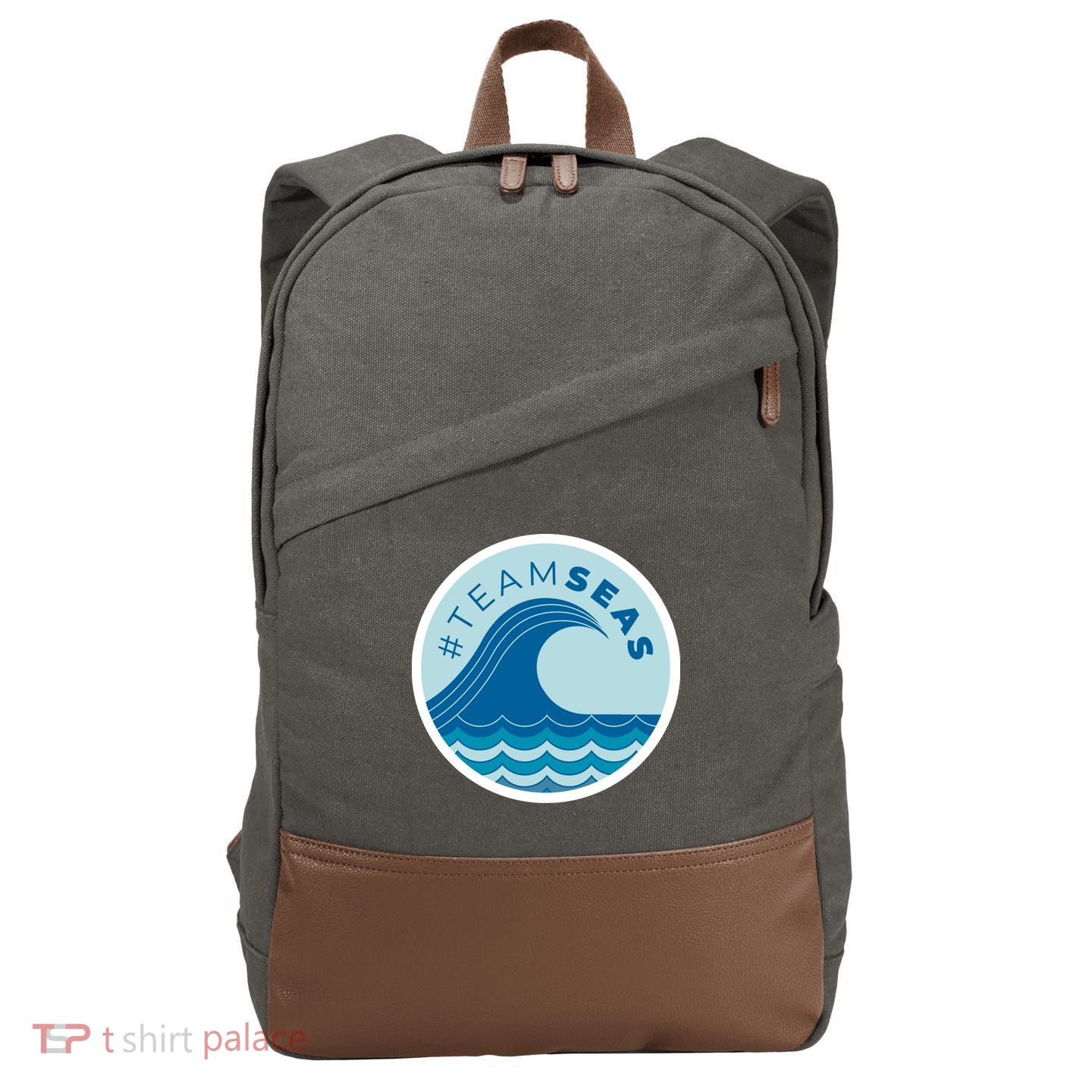 Team Seas Logo Cotton Canvas Backpack