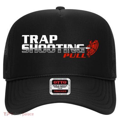 Trap Shooting Logo High Crown Mesh Back Trucker Hat