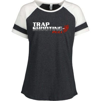 Trap Shooting Logo Enza Ladies Jersey Colorblock Tee