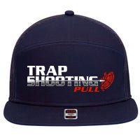 Trap Shooting Logo 7 Panel Mesh Trucker Snapback Hat