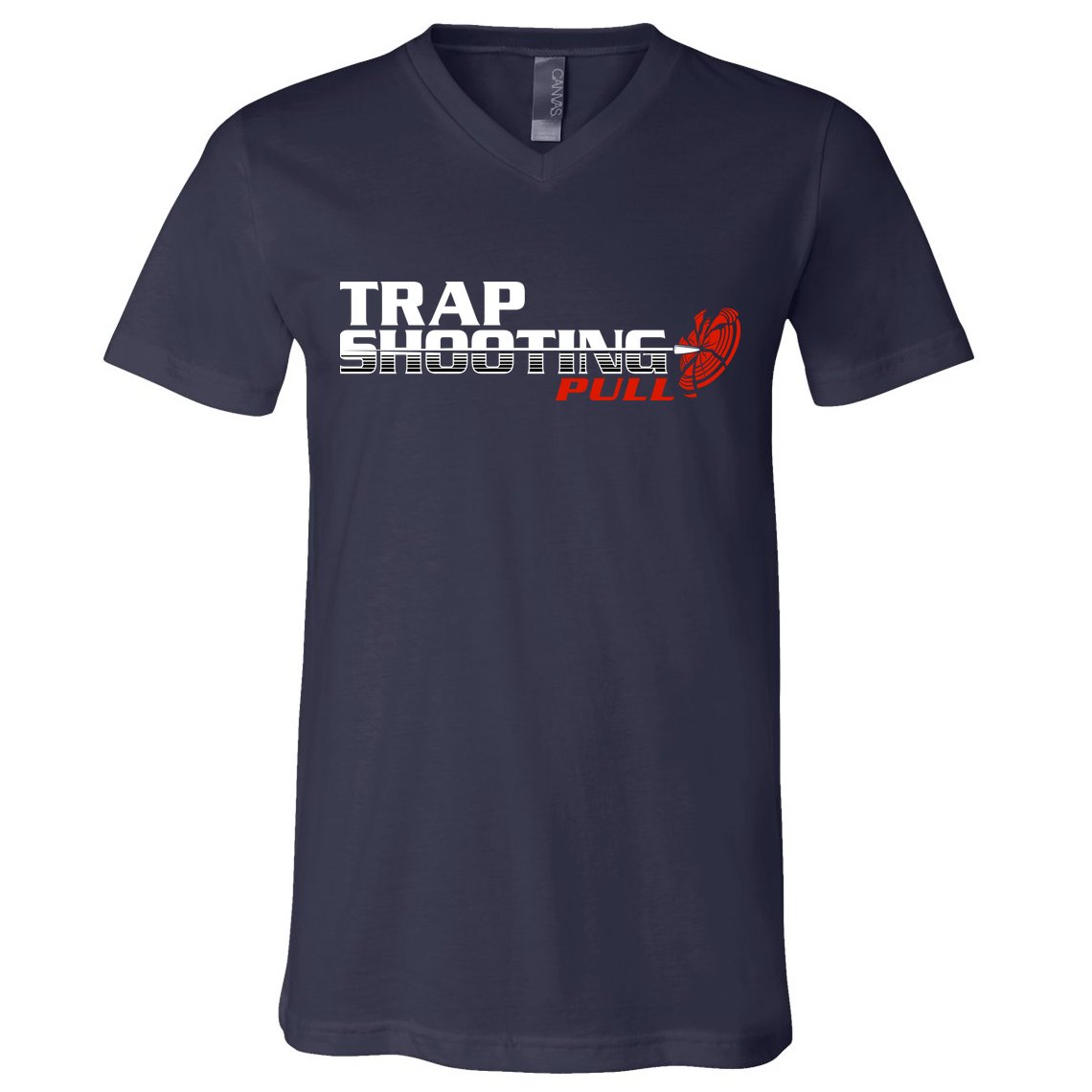 Trap Shooting Logo V-Neck T-Shirt