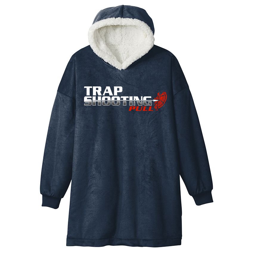 Trap Shooting Logo Hooded Wearable Blanket