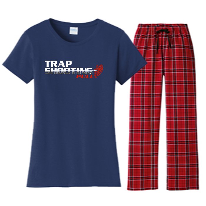 Trap Shooting Logo Women's Flannel Pajama Set