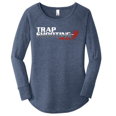 Trap Shooting Logo Women's Perfect Tri Tunic Long Sleeve Shirt