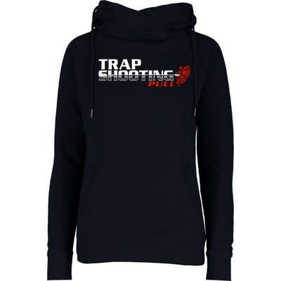 Trap Shooting Logo Womens Funnel Neck Pullover Hood