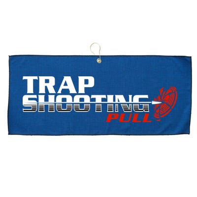 Trap Shooting Logo Large Microfiber Waffle Golf Towel
