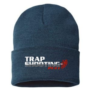 Trap Shooting Logo Sustainable Knit Beanie