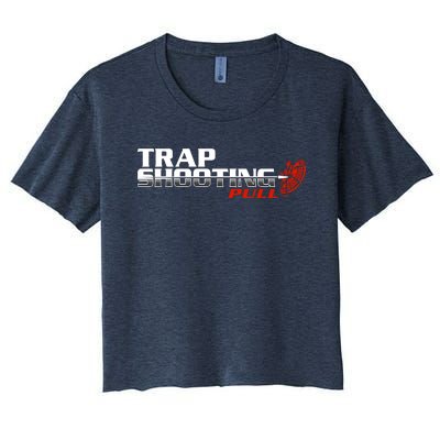 Trap Shooting Logo Women's Crop Top Tee