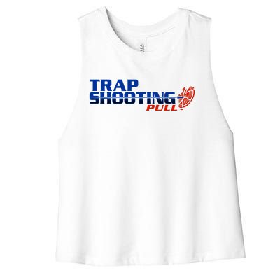 Trap Shooting Logo Women's Racerback Cropped Tank