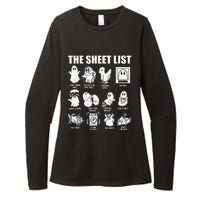 The Sheet List Halloween Funny Boo Sheet Ghost Halloween Womens CVC Long Sleeve Shirt