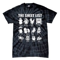 The Sheet List Halloween Funny Boo Sheet Ghost Halloween Tie-Dye T-Shirt