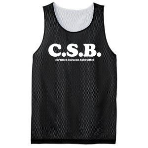 The Scrub Life Certified Surgeon Babysitter Csb Scrub Tech Nurse Mesh Reversible Basketball Jersey Tank