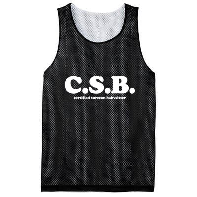 The Scrub Life Certified Surgeon Babysitter Csb Scrub Tech Nurse Mesh Reversible Basketball Jersey Tank