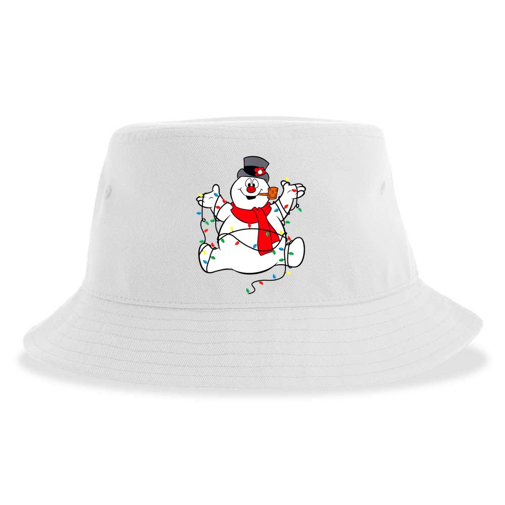 The Snowman Lights Christmas Sustainable Bucket Hat