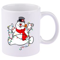 The Snowman Lights Christmas 11oz C Handle Ceramic Mug