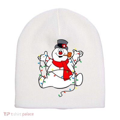 The Snowman Lights Christmas Short Acrylic Beanie