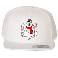 The Snowman Lights Christmas Wool Snapback Cap