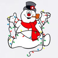 The Snowman Lights Christmas Wool Snapback Cap