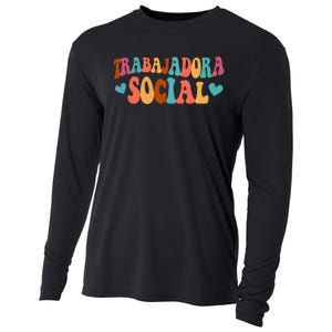 Trabajadora Social Latina Social Worker Spanish MSW Chingona Cooling Performance Long Sleeve Crew