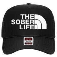 The Sober Life Na Aa Sober Recovery High Crown Mesh Back Trucker Hat