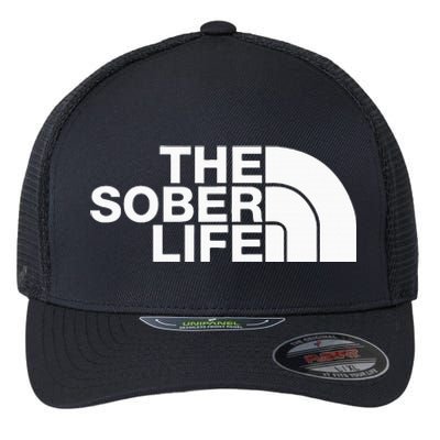 The Sober Life Na Aa Sober Recovery Flexfit Unipanel Trucker Cap