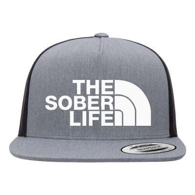 The Sober Life Na Aa Sober Recovery Flat Bill Trucker Hat