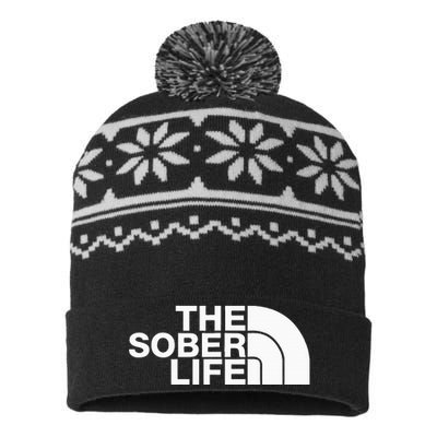 The Sober Life Na Aa Sober Recovery USA-Made Snowflake Beanie