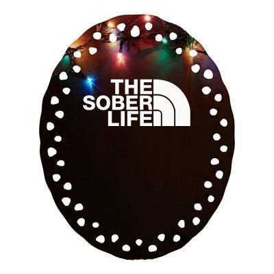 The Sober Life Na Aa Sober Recovery Ceramic Oval Ornament