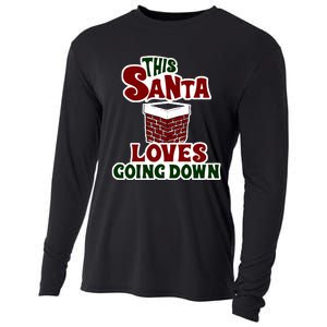 This Santa Loves Going Down Cooling Performance Long Sleeve Crew