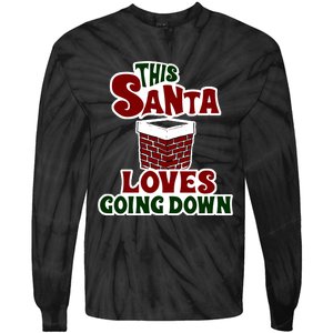 This Santa Loves Going Down Tie-Dye Long Sleeve Shirt