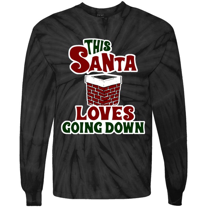 This Santa Loves Going Down Tie-Dye Long Sleeve Shirt