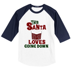 This Santa Loves Going Down Baseball Sleeve Shirt