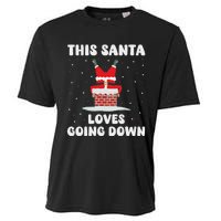 This Santa Loves Going Down Funny Christmas Adult Humor Meme Cooling Performance Crew T-Shirt